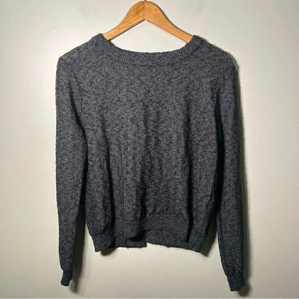 Roots heathered  black knit sweater M - Picture 4 of 8